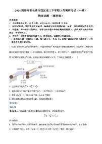2024届湖南省长沙市四区高三下学期3月调研考试（一模）物理试题 （解析版）