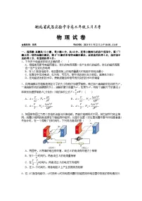 湖北省武昌实验中学2023-2024学年高二下学期3月月月考物理试卷（Word版附答案）