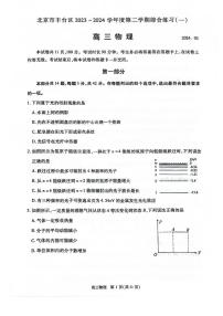 2024届北京市丰台区高三下学期综合练习（一模）物理试题