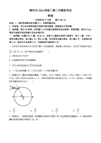 2024届广西柳州市高三下学期三模考试 物理试题(无答案)