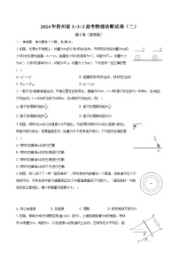 2024年贵州省3+3+3高考物理诊断试卷（二）（含解析）