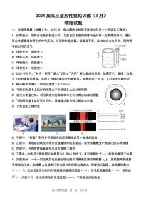 2024届天津市宁河区芦台第一中学桥北学校高三下学期适应性模拟训练（3月一模）物理试卷