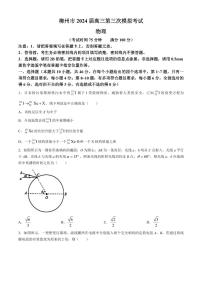 2024柳州高三下学期第三次模拟考试（柳州三模）物理PDF版含答案