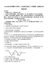 2024届天津市耀华中学等十二区县重点校高三下学期第一次模拟考试 物理 Word版