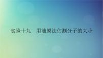 2025高考物理一轮总复习第15章热学实验19用油膜法估测分子的大小课件