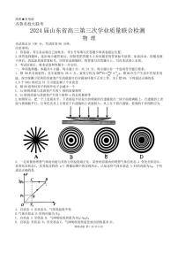 齐鲁名校大联考2024届山东省高三下学期4月第三次学业质量联合检测物理试题及答案