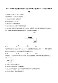 2022-2023学年安徽省合肥市百花中学等六校高一（下）期中物理试卷（含解析）