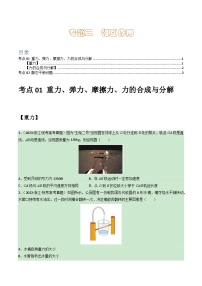 专题02 相互作用 -学易金卷：三年（2021-2023）高考物理真题分项汇编（全国通用）