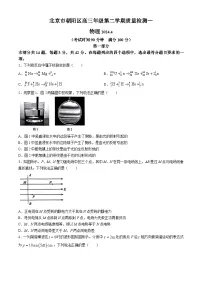 2024北京朝阳区高三下学期4月一模试题物理含答案