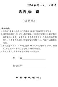 2024湖南省多校高三下学期4月大联考试题物理PDF版含解析
