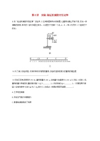 2025届高考物理一轮复习第6章机械能第8讲实验验证机械能守恒定律练习含答案