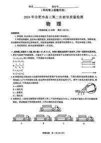 2024年安徽省合肥市高三下学期二模考试 物理试题