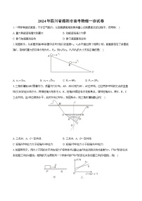 2024年四川省绵阳市高考物理一诊试卷（含解析）