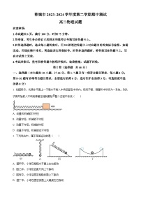 陕西省韩城市2023-2024学年高二下学期期中考试物理试题（原卷版+解析版）