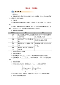 2025版高考物理一轮总复习知识梳理&易错辨析教案第8章机械振动机械波第20讲机械振动