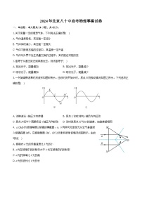 2024年北京八十中高考物理零模试卷(含详细答案解析)