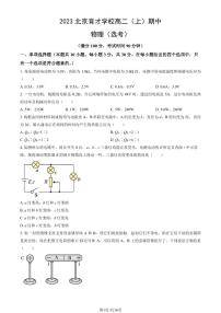 2023 北京育才学校高二上学期期中物理（选考）试卷