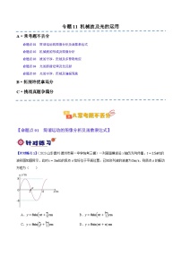 【二轮复习】高考物理专题11 机械波及光的运用（基础+培优）.zip