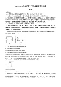 河南省商丘市二十校2023-2024学年高二下学期期中联考物理卷(无答案)