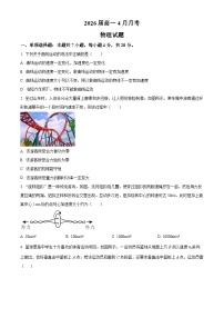 四川省仁寿第一中学校（北校区）2023-2024学年高一下学期4月月考物理试题（原卷版+解析版）