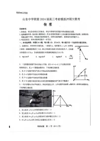 2024届山东省山东中学联盟高三下学期5月考前模拟冲刺大联考物理试题+答案