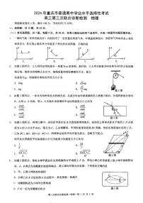 重庆市康德卷2024届高三下学期第三次联合诊断检测物理试卷（PDF版附解析）