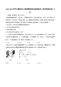 2023-2024学年安徽省县中联盟暨皖豫名校联盟高三联考物理试卷（5月）(含详细答案解析)