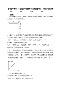 贵州省毕节市2024届高三下学期第二次诊断性考试（二模）物理试卷(含答案)