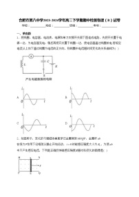 合肥市第八中学2023-2024学年高二下学期期中检测物理（B）试卷(含答案)