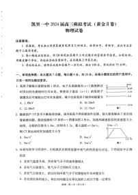 2024届贵州省黔东南苗族侗族自治州凯里市第一中学高三下学期三模物理试题（黄金二卷）