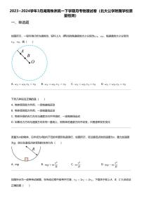 2023_2024学年3月湖南株洲高一下学期月考物理试卷（北大公学附属学校质量检测）