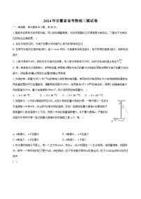 2024届安徽高三下学期三模物理试卷