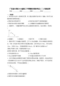 广东省大湾区2024届高三下学期联合模拟考试（二）物理试卷(含答案)