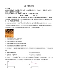 新疆部分名校2023-2024学年高一下学期期中联合考试物理试题（原卷版+解析版）