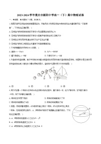 2023-2024学年重庆市朝阳中学高一（下）期中物理试卷（含解析）