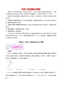 专题02 牛顿三大定律与共点力平衡-【冲刺专练】2024年高考物理二轮复习考点冲刺专练精讲