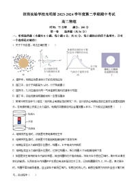 广东省深圳实验学校光明部2023-2024学年高二下学期期中考试物理试卷（原卷版+解析版）