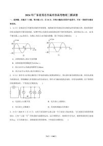 2024届广东茂名市高州市高三下学期三模物理试卷+答案