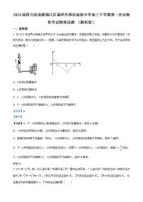 2024届四川省成都锦江区嘉祥外国语高级中学高三下学期第一次诊断性考试物理试题 （解析版）