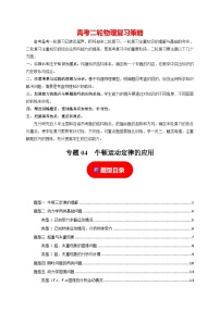 专题04  牛顿运动定律的应用-【高考二轮】2024年高考物理热点知识清单与题型讲练（全国通用）