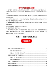 专题14  动量守恒定律及应用-【高考二轮】2024年高考物理热点知识清单与题型讲练（全国通用）