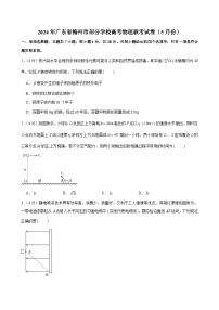 2024届广东省梅州市部分学校高三下学期5月份联考物理试卷