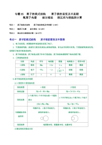 高中物理重难点96讲专题85原子的核式结构原子核的衰变及半衰期氢原子光谱玻尔理论　核反应与核能的计算(原卷版+解析)