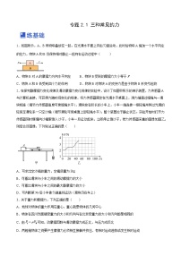 高考物理一轮复习精品讲练测(全国通用)2.1三种常见的力(练)(原卷版+解析)