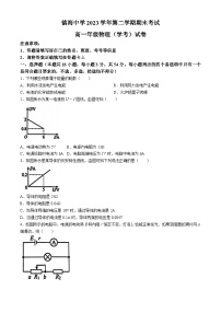 浙江省宁波市镇海中学2023-2024学年高一下学期期末考试物理试卷(无答案)