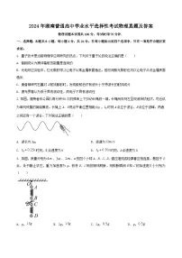 2024年湖南普通高中学业水平选择性考试物理真题及答案