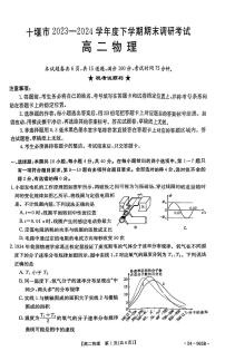 湖北十堰市2024年高二下学期6月期末调研考试物理试卷+答案