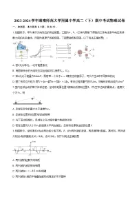 2023-2024学年湖南省师范大学附属中学高二（下）期中考试物理试卷（含答案）