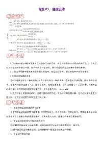 专题01 曲线运动（考点清单）（新人教版）（原卷版+解析版）2023-2024学年高一物理下学期期末考点大串讲（人教版2019必修第二册）