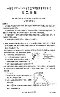 物理丨湖北省十堰市2025届高三6月期末调研物理试卷及答案